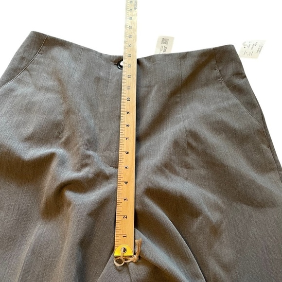 Zara Grey Dress Pants-Front zip-Waistband less-Wide leg Size XL-NWT - Picture 7 of 9